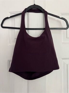 ATHLETA Plum Halter Racerback Tank Top